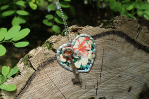 Necklace- Heart Vintage Tin