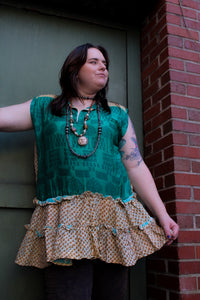 Get Ready Ruffle Tunic Green
