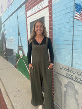 Load image into Gallery viewer, Zenana- Olive Knit Wide Leg Jumpie
