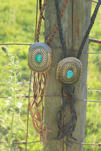 Load image into Gallery viewer, Necklace- Genuine Leather Concho Bolo (2 colors)

