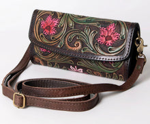 Load image into Gallery viewer, American Darling- Pink Tooled Floral Wallet
