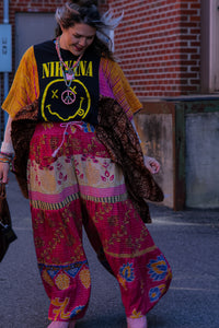Kantha Bae- Lotus Pants Pink Tan