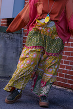 Load image into Gallery viewer, Kantha Bae- Lotus Pants Chartreuse Pink

