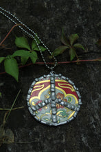 Load image into Gallery viewer, Necklace- Soldered Vintage Tin Peace Sign
