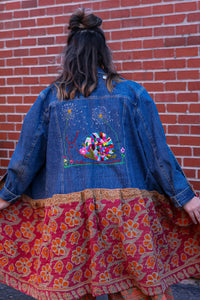 Kantha Bae- Lotus Pants Orange Green Wine