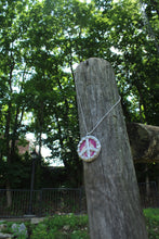 Load image into Gallery viewer, Necklace- Double Sided Kantha Peace Sign
