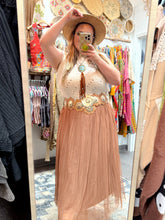Load image into Gallery viewer, Zenana- Curvy Camel Pleated Skirt
