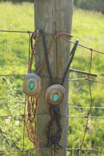 Load image into Gallery viewer, Necklace- Genuine Leather Concho Bolo (2 colors)
