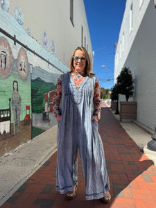 Pintuck Sleeveless Jumpsuit