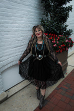 Load image into Gallery viewer, Easel- Black Lace Midi Dress
