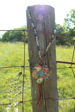 Load image into Gallery viewer, Necklace- Vintage Tumbled Mexican Tile Flower
