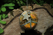 Load image into Gallery viewer, Necklace- Vintage Coffee Lid Tin Peace Sign
