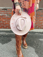 Load image into Gallery viewer, HATS- Butterfly Blush Suede Rancher
