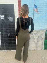 Load image into Gallery viewer, Zenana- Olive Knit Wide Leg Jumpie
