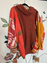 Load image into Gallery viewer, Morgan Factory- Coral Upcycled Kantha Sweater
