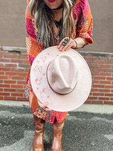 HATS- Butterfly Blush Suede Rancher