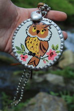Load image into Gallery viewer, Necklace- Vintage Owl Soldered Tin

