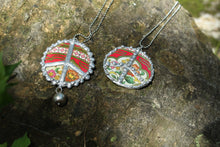Load image into Gallery viewer, Necklace- Soldered Vintage Tin Peace Sign
