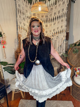 Load image into Gallery viewer, young threads- curvy ruffled tier maxi skirt (grey)
