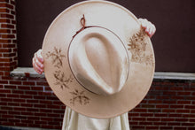 Load image into Gallery viewer, HATS- Early Autumn Blooms Beige Suede Rancher
