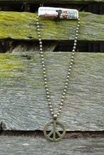 Load image into Gallery viewer, Necklace- Peace Sign Etched pendant only
