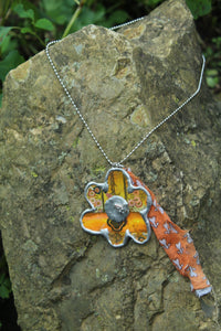 Necklace- Flower Vintage Tin