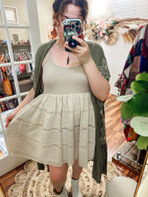 Load image into Gallery viewer, POL- Almond Eyelet Babydoll Dress
