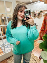 Load image into Gallery viewer, POL-Turquoise Sweatshirt
