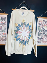 Load image into Gallery viewer, Upcycled Tee- Beige Quilt Sweater
