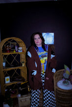 Load image into Gallery viewer, Zeppelin Collection- Brown Ying Yang Cardigan
