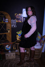 Load image into Gallery viewer, Zeppelin Collection- Black Velvet Spaghetti Dress
