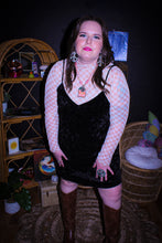 Load image into Gallery viewer, Zeppelin Collection- Black Velvet Spaghetti Dress
