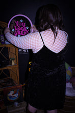 Load image into Gallery viewer, Zeppelin Collection- Black Velvet Spaghetti Dress
