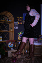 Load image into Gallery viewer, Zeppelin Collection- Black Velvet Spaghetti Dress
