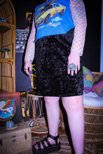 Load image into Gallery viewer, Zeppelin Collection- Black Velvet Spaghetti Dress
