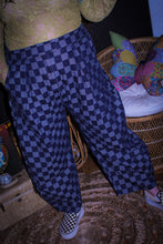 Load image into Gallery viewer, Zeppelin Collection- Pleated Denim Checkered Barrel Pants

