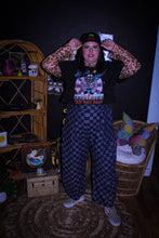 Load image into Gallery viewer, Zeppelin Collection- Pleated Denim Checkered Barrel Pants
