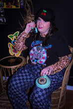 Load image into Gallery viewer, Zeppelin Collection- Pleated Denim Checkered Barrel Pants
