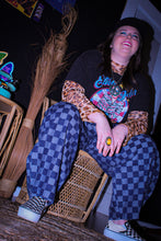 Load image into Gallery viewer, Zeppelin Collection- Pleated Denim Checkered Barrel Pants
