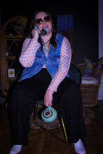 Load image into Gallery viewer, Zeppelin Collection- High Waisted Black Diamond Wide Leg Pants
