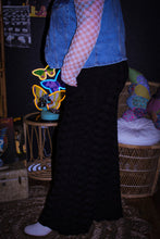 Load image into Gallery viewer, Zeppelin Collection- High Waisted Black Diamond Wide Leg Pants
