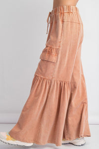 Easel- Cinnamon Ruffle Bottom Sweatpants