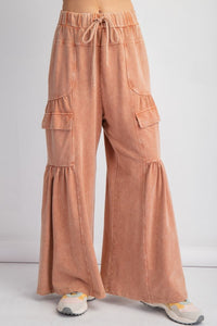 Easel- Cinnamon Ruffle Bottom Sweatpants